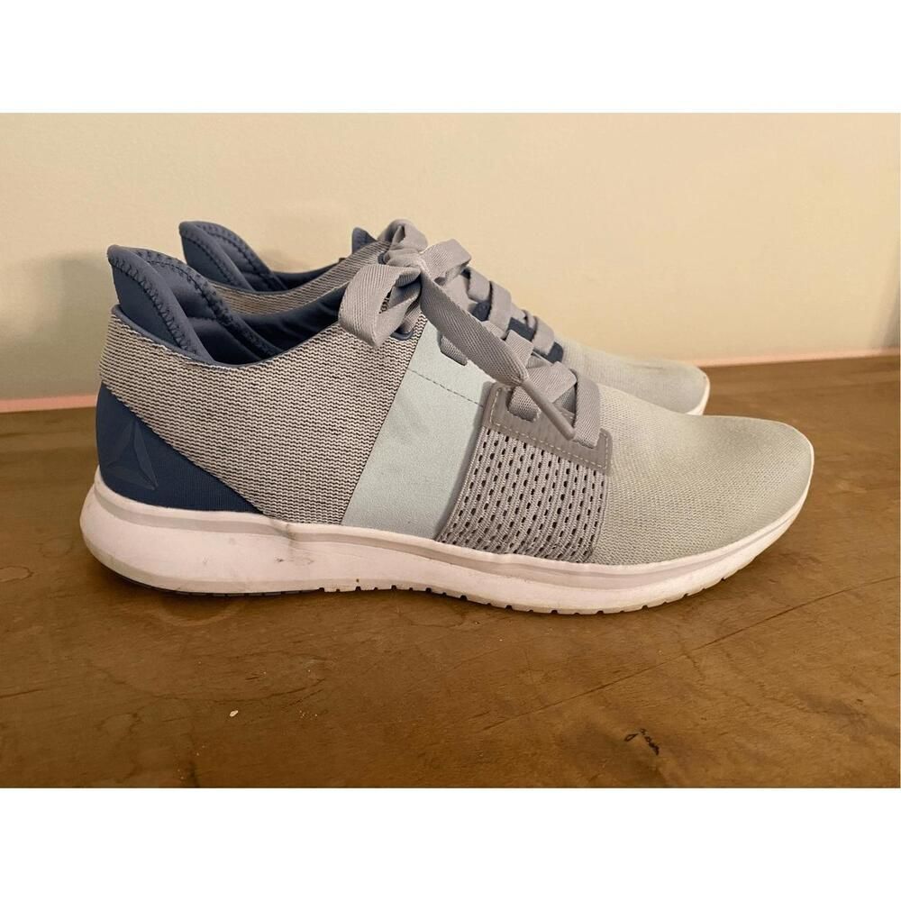 Reebok 9.5 Women's Trilux Run Cross Trainer grey blue sneakers shoes